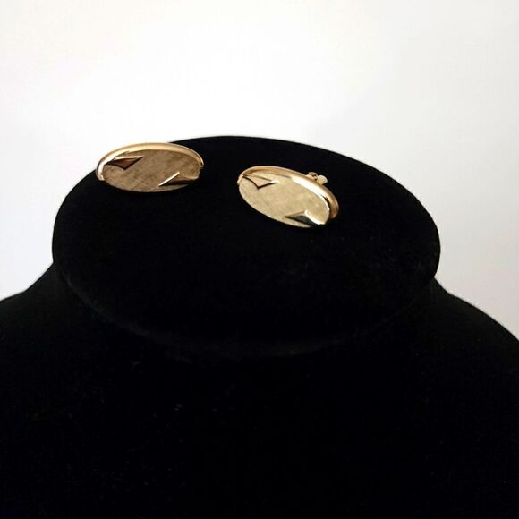 VINTAGE SWANK gold cufflinks - Picture 1 of 6